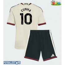 Manchester United Matheus Cunha #10 Tredjedraktsett Barn 2026-27 Kortermet (+ Korte bukser)